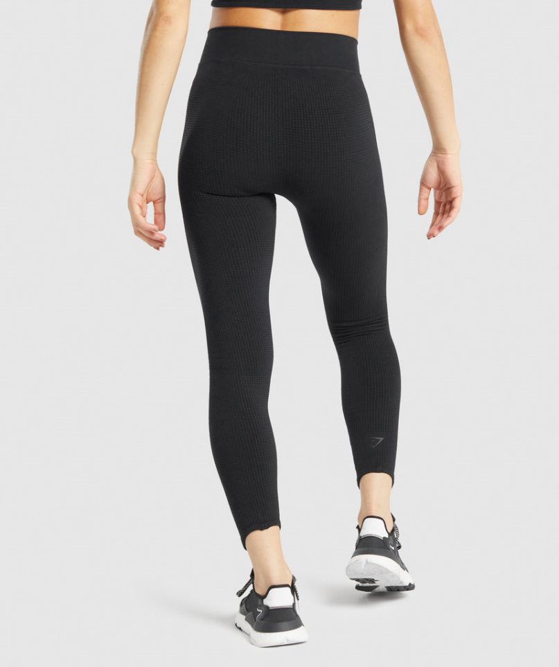 Women's Gymshark Pause Seamless Leggings Black | NZ 8VBPEW